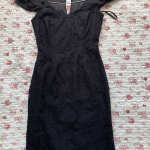 Black and white perfect black dress